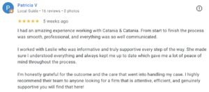 Tampa Personal Injury Client Review