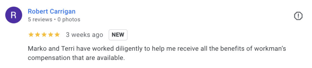 Robert Carrigan 5 Star Google Review